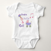Shake Rattle and Roll Baby Girl's Bodysuit (Voorkant)