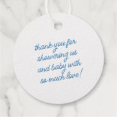 Shake Rattle and Roll Baby Shower Bedankjes Labels (Achterkant)