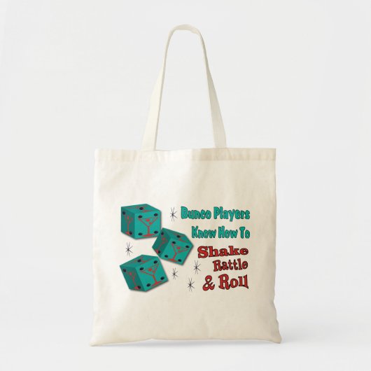 Shake, Rattle and Roll Martinit Dice Bunco Design Tote Bag (Voorkant)