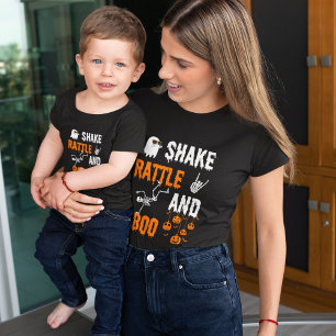 Shake Rattle Boo Dansende Skelet Geest Halloween Kinder Shirts