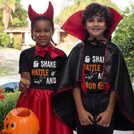 Shake, Rattle, Boo Fun Skeleton Pumpkin Halloween Tri-Blend Shirt