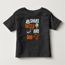 Shake, Rattle, Boo Skeleton Zombie Fun Halloween Kinder Shirts