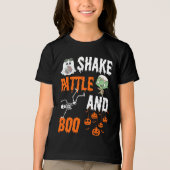 Shake, Rattle, Boo Skeleton Zombie Fun Halloween Tri-Blend Shirt (Voorkant)