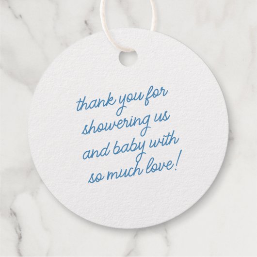 Shake Rattle en Roll Baby shower Bedankjes Labels (Achterkant)