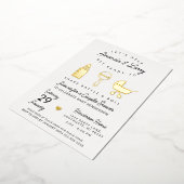 Shake Rattle en Roll Baby shower Folie Uitnodiging (Gedraaid)