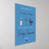Shake Rattle en Roll Baby shower Welcome Sign Folie Afdrukken (Laagn)