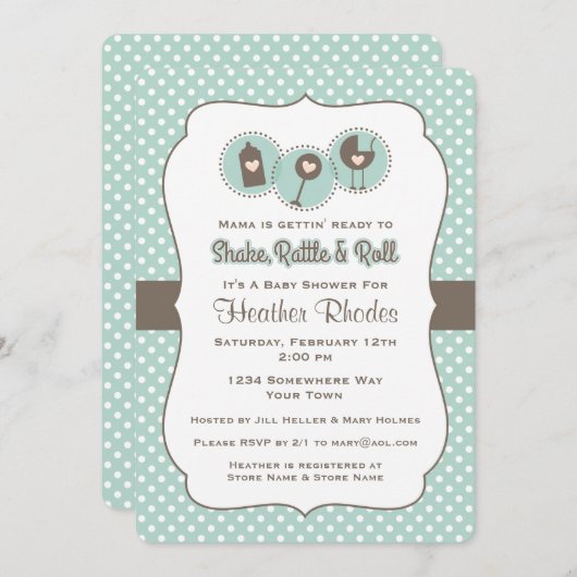 Shake Rattle en Roll Kaart (Voorkant / Achterkant)