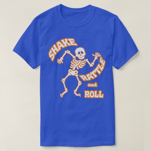 Shake Rattle en Roll Skelet T-shirt (Design voorkant)