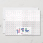 Shake Rattle & Roll Baby shower Invitation Kaart (Achterkant)