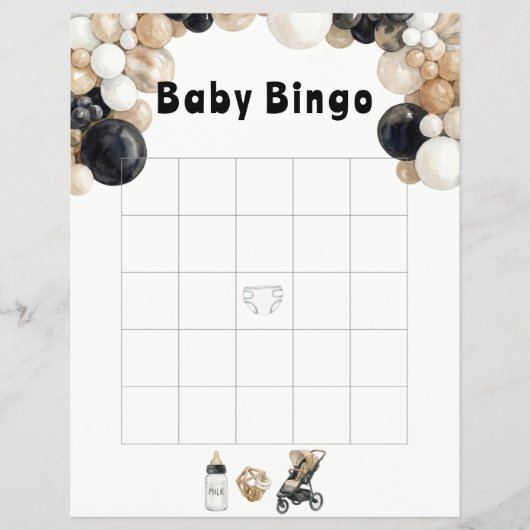 Shake, Rattle, Roll & Balloon Arch Baby Bingo Flyer (Voorkant)