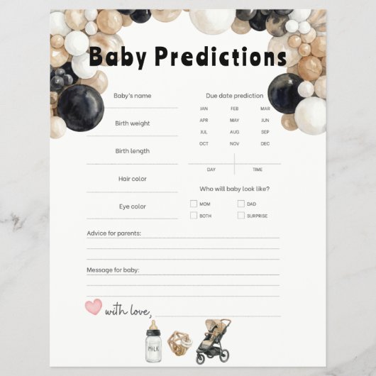 Shake, Rattle, Roll & Balloonboog Babyvoorspelling Flyer (Voorkant)