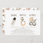 Shake Rattle & Roll Boho Baby shower per mail Kaart (Voorkant / Achterkant)