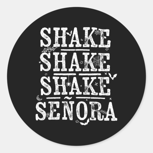 Shake Retro  Halloween Spooky Seizoen Ronde Sticker (Voorkant)