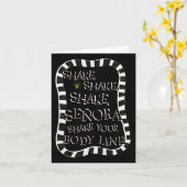 Shake Senora Grappig Halloween Kaart (Gele Bloem)