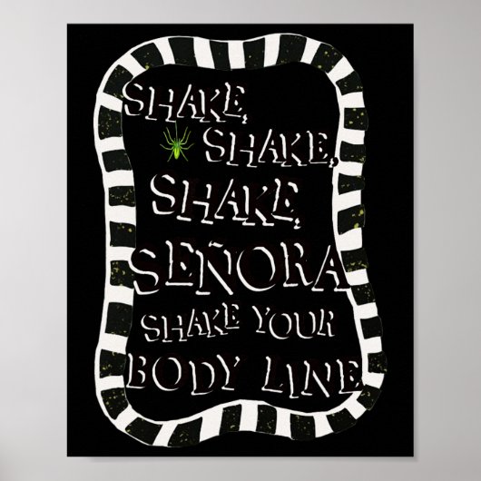 Shake Senora Grappig Halloween Poster (Voorkant)