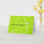 "Shake Shake" Martini-Wenskaart Kaart (Gele Bloem)