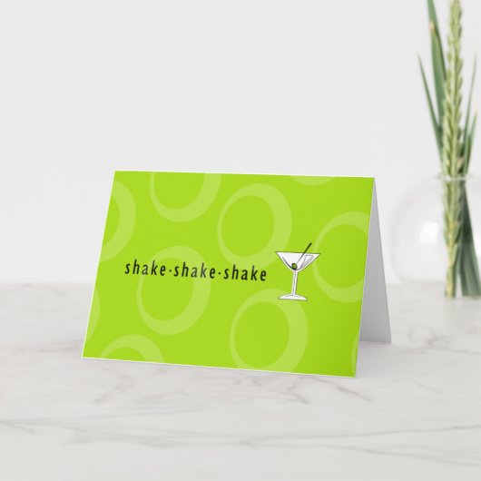 "Shake Shake" Martini-Wenskaart Kaart (Voorkant)