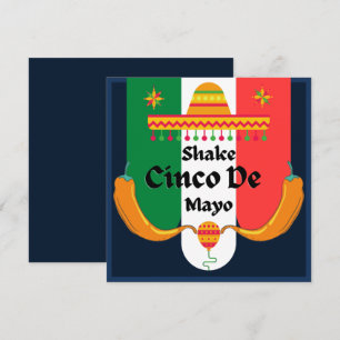 Shake Shake Shake Cinco De Mayo Feest  Feestdagenkaart