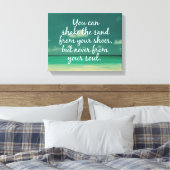 Shake the Sand van Soul Beach Quote Canvas Afdruk (Insitu (Slaapkamer))