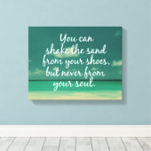 Shake the Sand van Soul Beach Quote Canvas Afdruk (Insitu (Houten vloer))