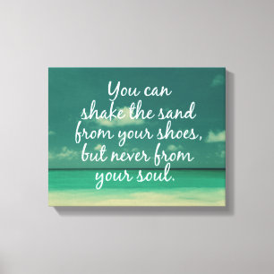 Shake the Sand van Soul Beach Quote Canvas Afdruk