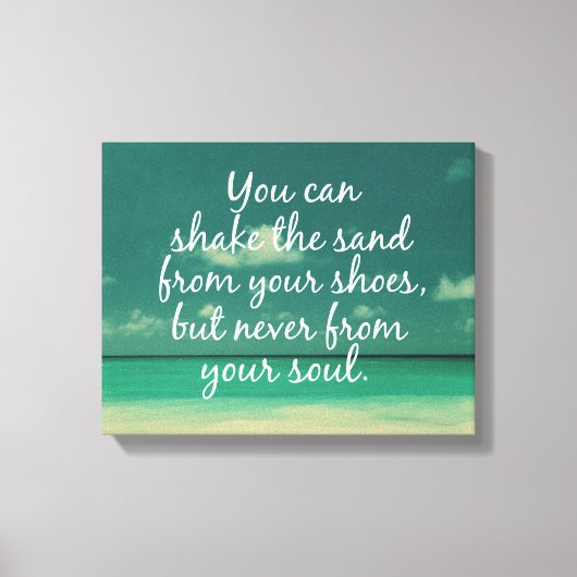 Shake the Sand van Soul Beach Quote Canvas Afdruk (Voorkant)