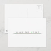 Shake the World Briefkaart (Voorkant / Achterkant)