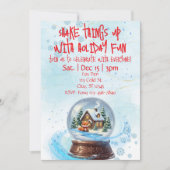 Shake Things Up Holiday Fun, Snow Globe Fox  Kaart (Voorkant)