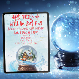 Shake Things Up Holiday Fun, Snow Globe Fox  Kaart