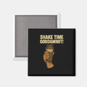 Shake Time - Grappige Bodybuilding Gym - Proteïne  Magneet (Voorkant / Achterkant)