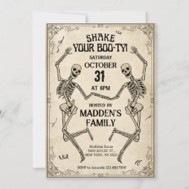 Shake Your Boo-ty  skeletten Halloween Kaart