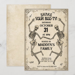 Shake Your Boo-ty skeletten Halloween Kaart