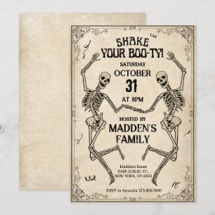 Shake Your Boo-ty  skeletten Halloween Kaart