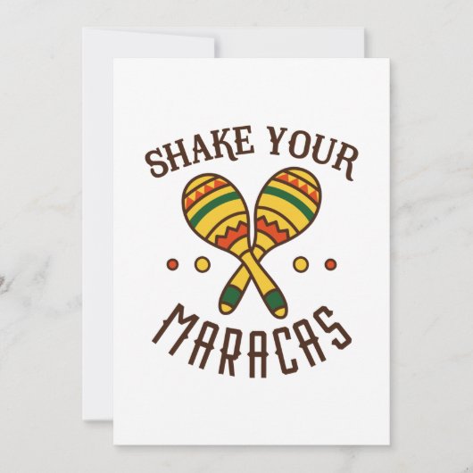 Shake Your Maracas Bedankkaart (Voorkant)