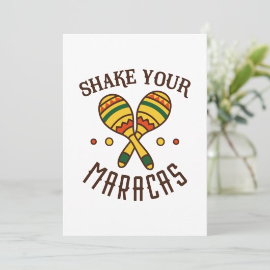 Shake Your Maracas Bedankkaart (Staand voorkant)