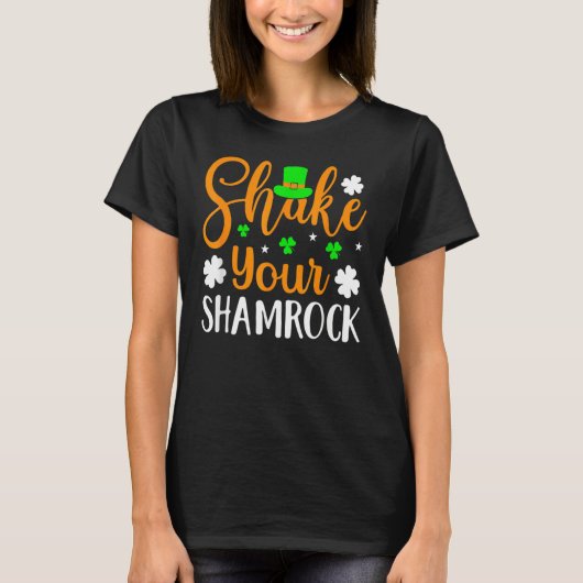 Shake Your Shamrock St Patrick's Day Shamrock Leaf T-shirt (Voorkant)