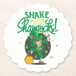 Shake your shamrock, St Patricks day, Slainte Kartonnen Onderzetters