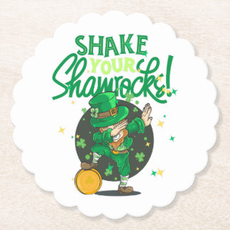 Shake your shamrock, St Patricks day, Slainte Kartonnen Onderzetters