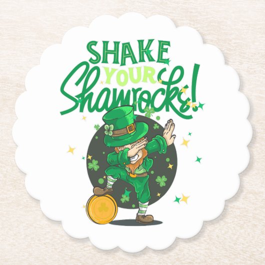 Shake your shamrock, St Patricks day, Slainte Kartonnen Onderzetters (Voorkant)