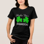 Shake Your Shamrocks - Fun St. Paddy's Day Tri-Blend Shirt (Voorkant)