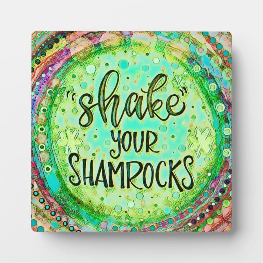 Shake Your Shamrocks Grappige Groene Inspirivity Fotoplaat (Voorkant)
