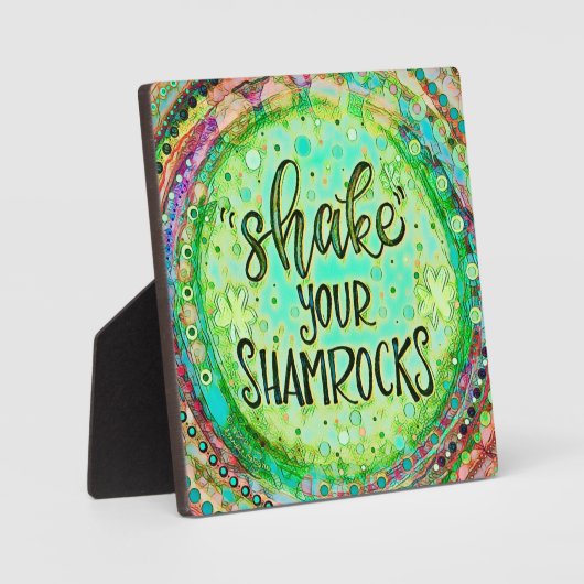 Shake Your Shamrocks Grappige Groene Inspirivity Fotoplaat (Voorkant)