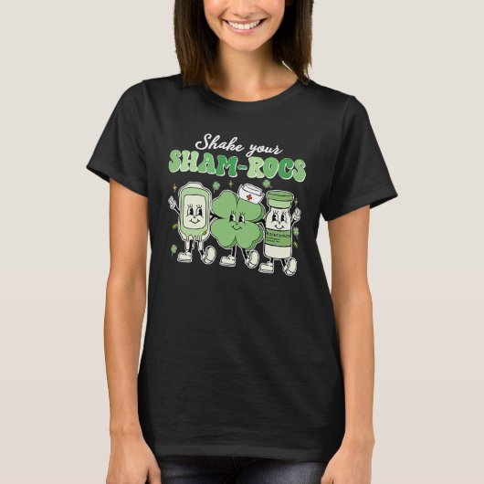 Shake Your Shamrocks Sham rocs St Patrick's Day Nu T-shirt (Voorkant)