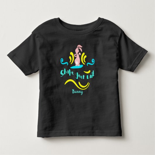 Shake Your Tail Bunny Dancing Rabbit Kinder Shirts (Voorkant)