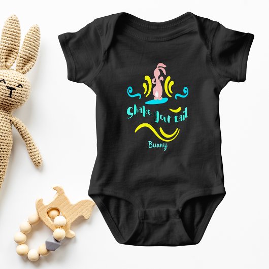 Shake Your Tail Bunny Dancing Rabbit Romper