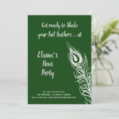 Shake your Tail Feathers Hens-feest smaragdgroen Kaart (Staand voorkant)