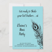 Shake your Tail Feathers Hens-feestje turquoise Kaart (Voorkant)
