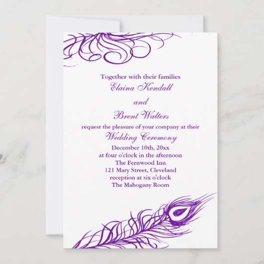 Shake your Tail Feathers Wedding Invitation 2 Kaart (Voorkant)