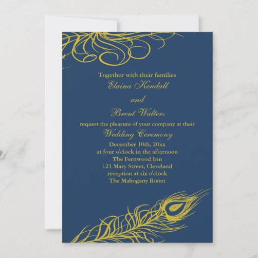 Shake your Tail Feathers Wedding Invitation Kaart (Voorkant)