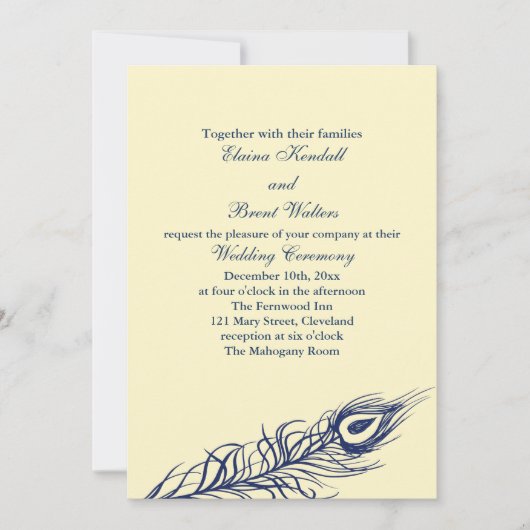 Shake your Tail Feathers Wedding Invite 2 Kaart (Voorkant)